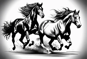 Horse and dog tattoo idea
