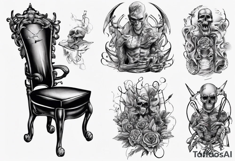 a chair human hybrid tattoo idea