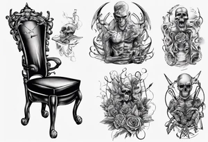 a chair human hybrid tattoo idea
