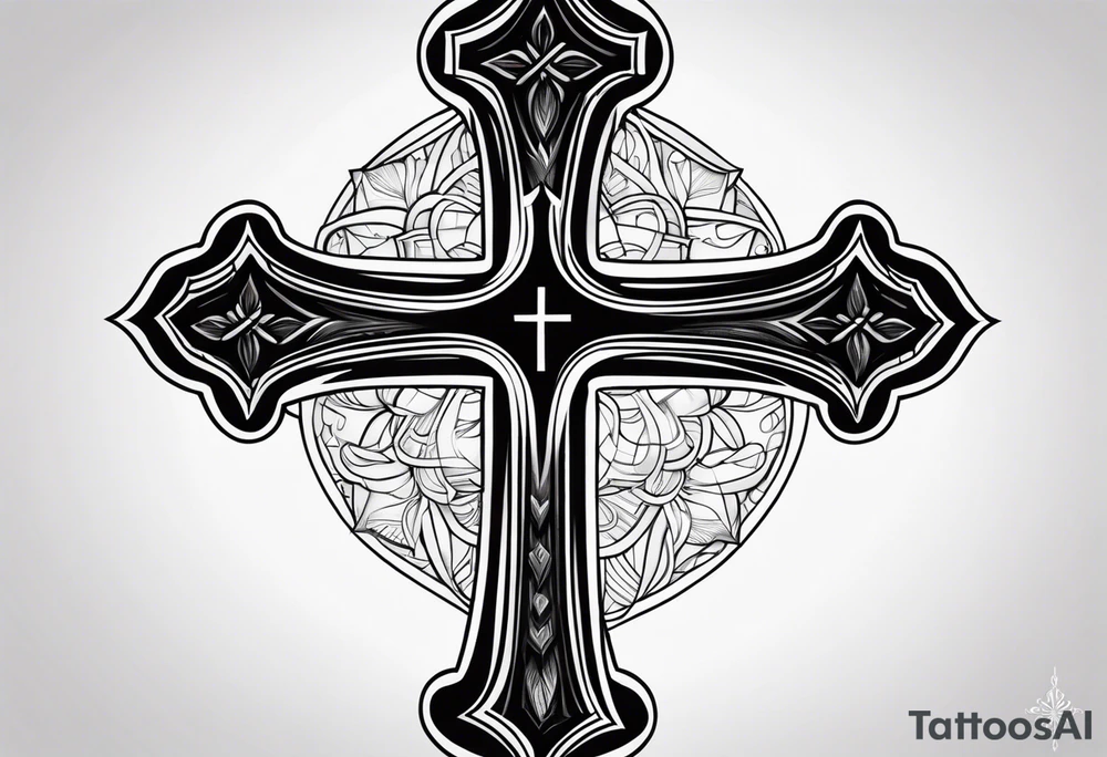 cross minimalista tattoo idea