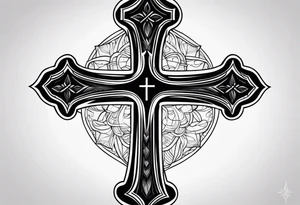 cross minimalista tattoo idea
