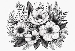 Harry Potter. Flowers. Minimal tattoo idea