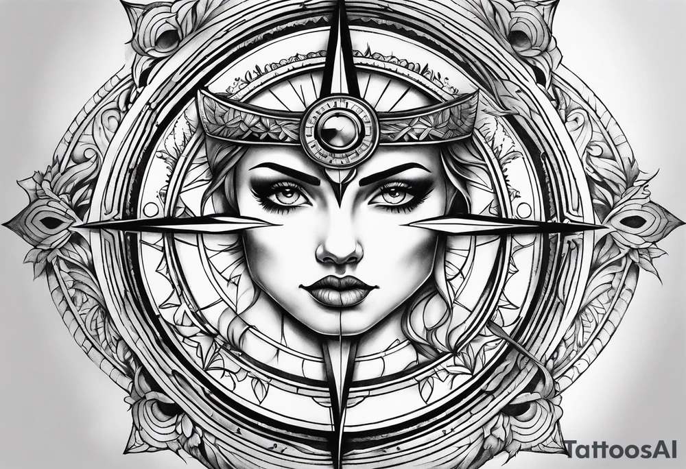 Nordic compass tattoo idea