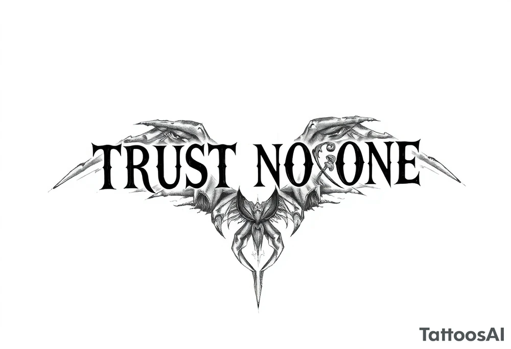 TRUST NO ONE tattoo idea