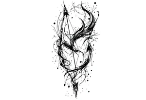 Small bow and arrow tattoo idea