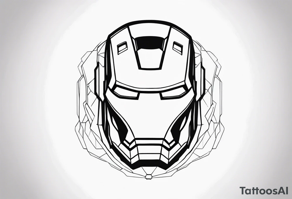 iron man mixed with a skull tattoo idea