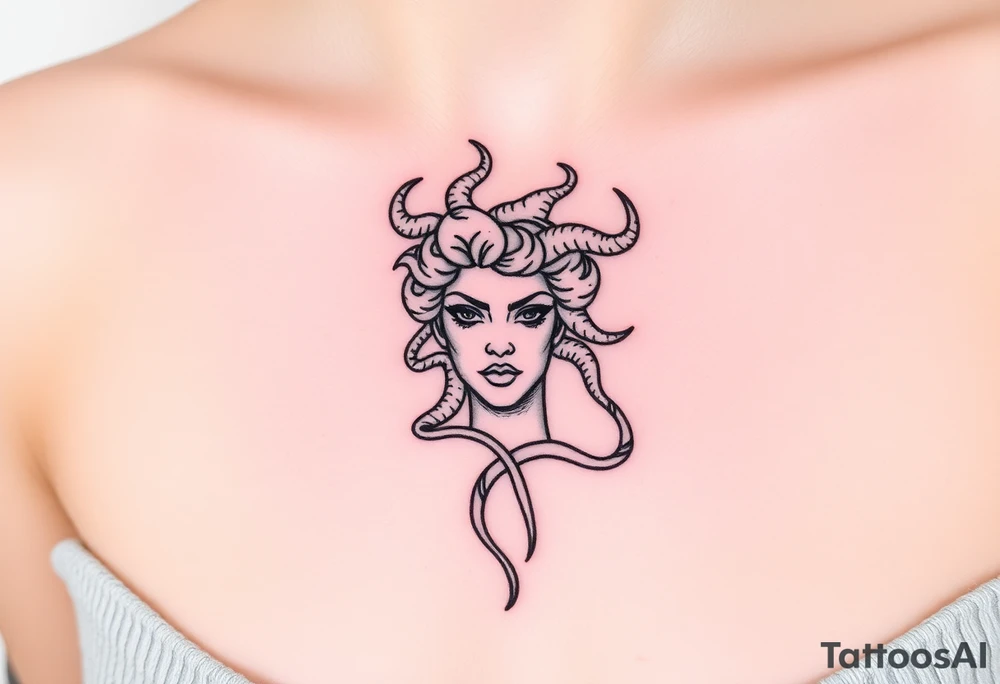 Small Medusa tattoo idea