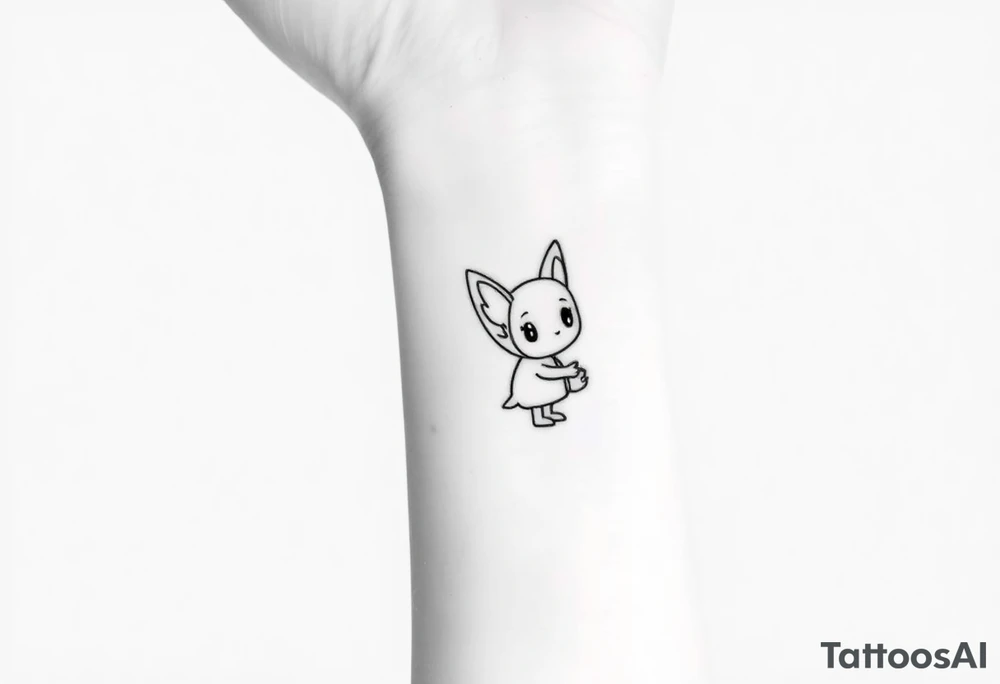 Cute cartoon wrist tattoo tattoo idea