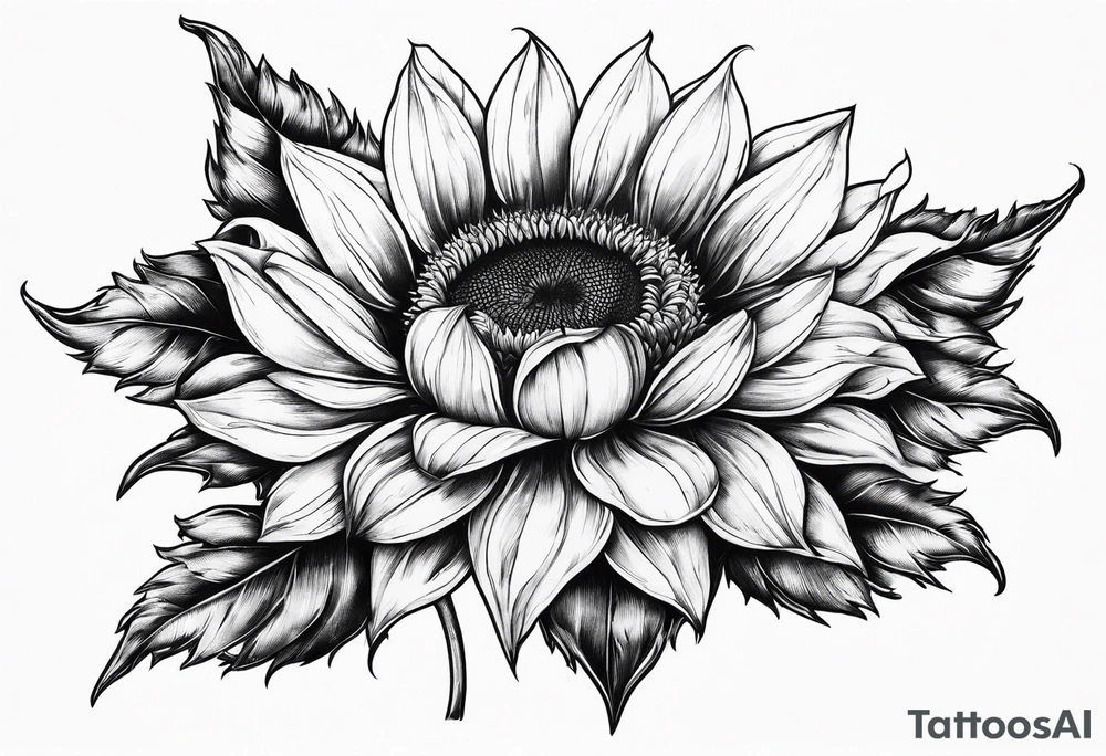 Sunflower, book, flower rose tattoo idea