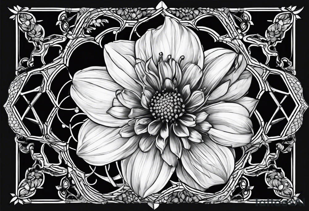 Flowers inside honeycomb tattoo idea