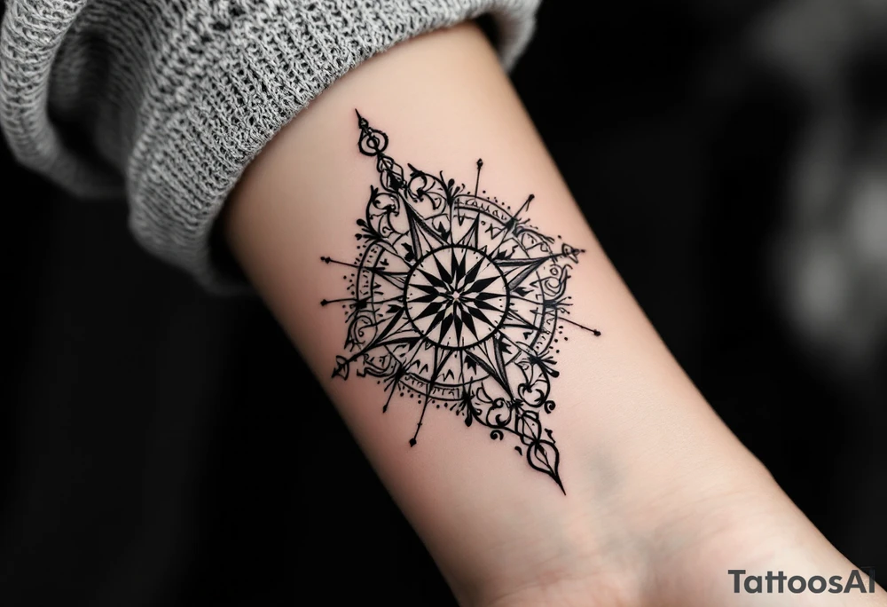 Compass tattoo idea