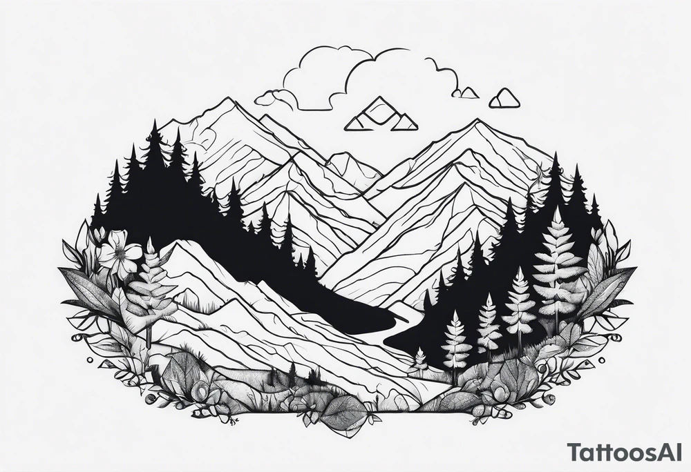 Hiking tattoo idea