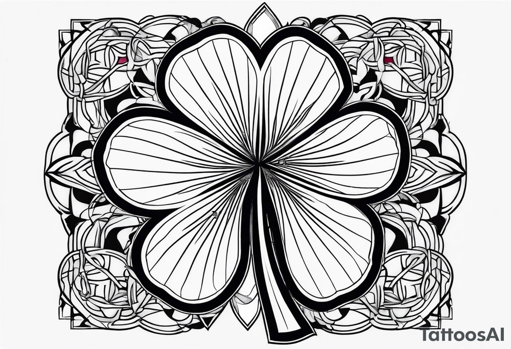 Four leaf clover tattoo idea