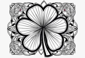 Four leaf clover tattoo idea