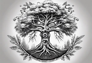 tree from sniper bullet tattoo idea