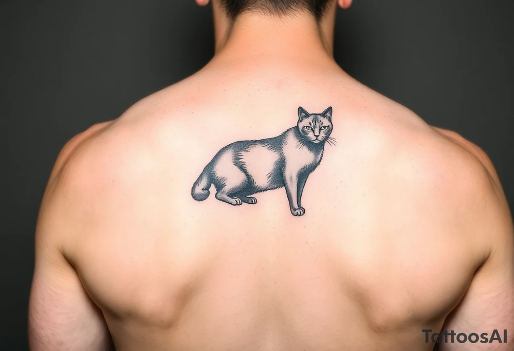black cat tattoo idea