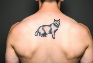 black cat tattoo idea