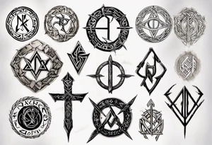 Nórdic rune Pride and protecccion tattoo idea