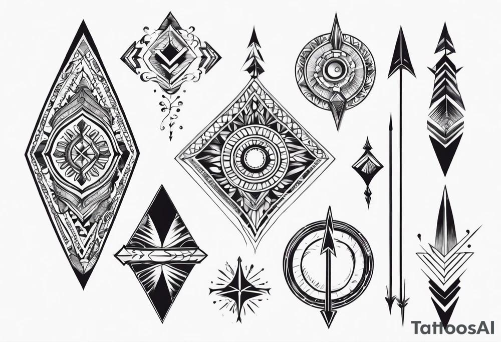 Vintage Arrow: Ornate designs with retro elements tattoo idea