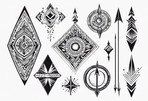 Vintage Arrow: Ornate designs with retro elements tattoo idea