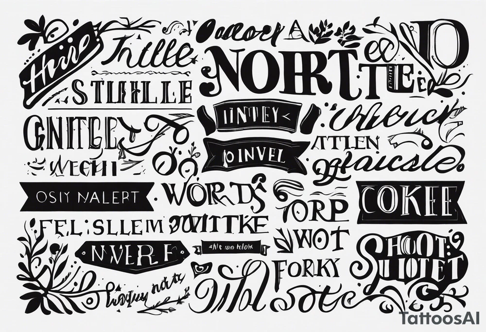 Including the words not yet tattoo idea
