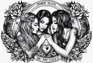 One love, one blood
One life, you got to do what you should
One life with each other
Sisters, brothers
One life but we're not the same
We get to carry each other, carry each other
One tattoo idea
