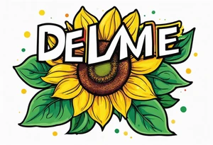 The word Delanie and incorporate a sunflower tattoo idea