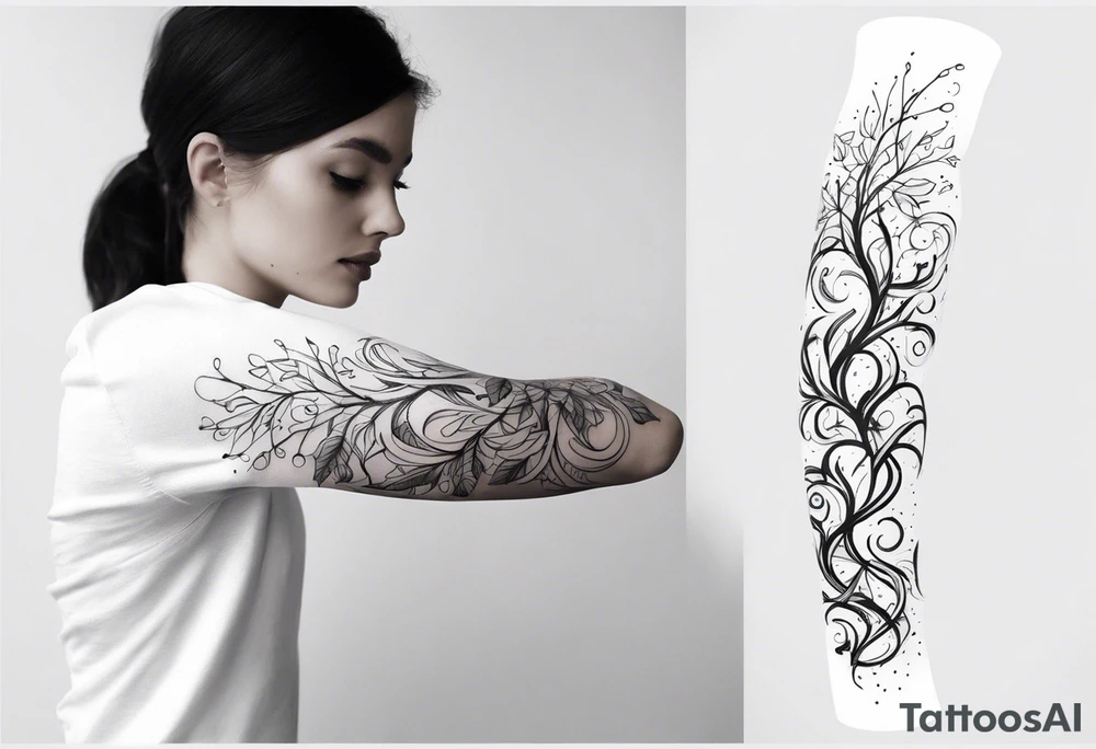 Sleeve tattoo. Vines wrapping around the arm. tattoo idea