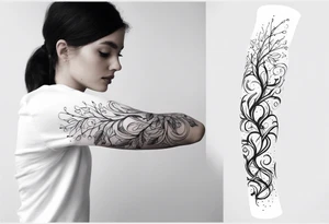 Sleeve tattoo. Vines wrapping around the arm. tattoo idea