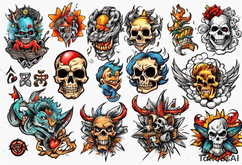 1980 cartoon compilation tattoo idea