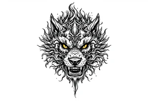 female Foo dog tattoo idea