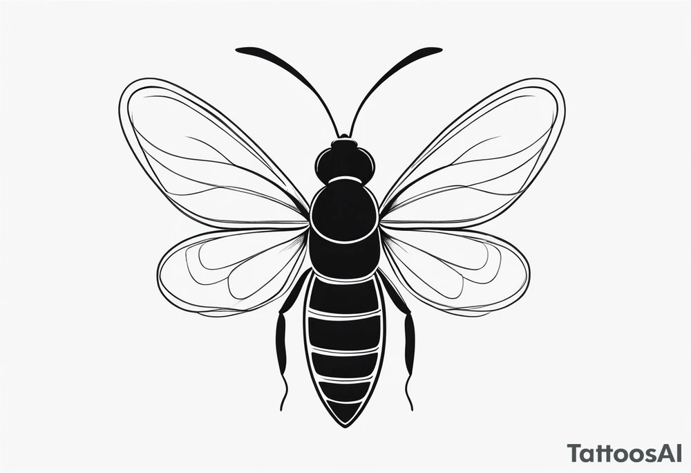 A glowing firefly, symbolizing hope in darkness. tattoo idea