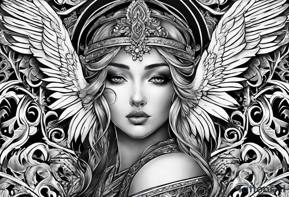 Angelic forearm sleeve that is detailed tattoo idea Angelic forearm sleeve that is detailed tattoo idea