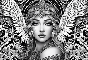 Angelic forearm sleeve that is detailed tattoo idea