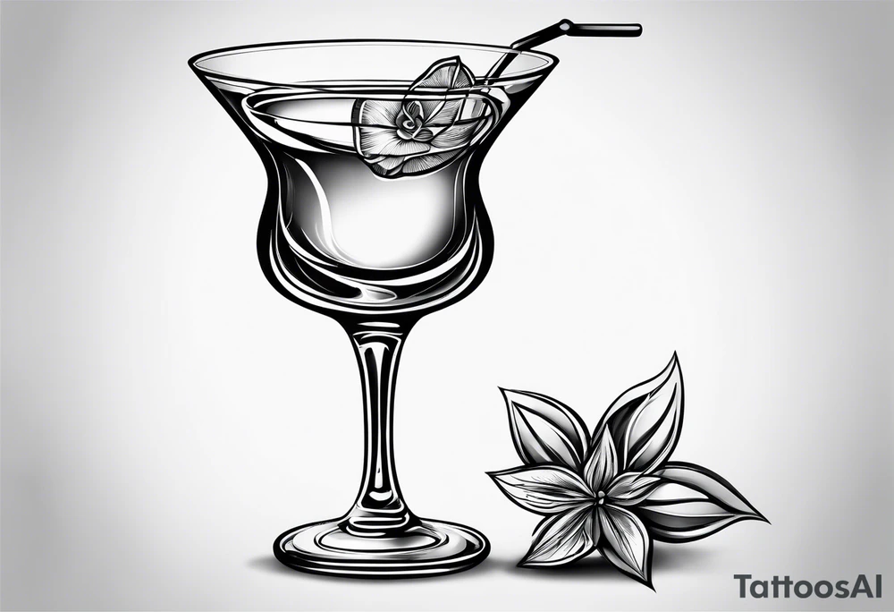 coupe cocktail glass
 glass tattoo idea