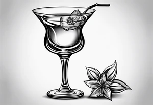 coupe cocktail glass
 glass tattoo idea
