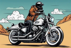 Motorcycle Rider with a puppy dog look tattoo idea