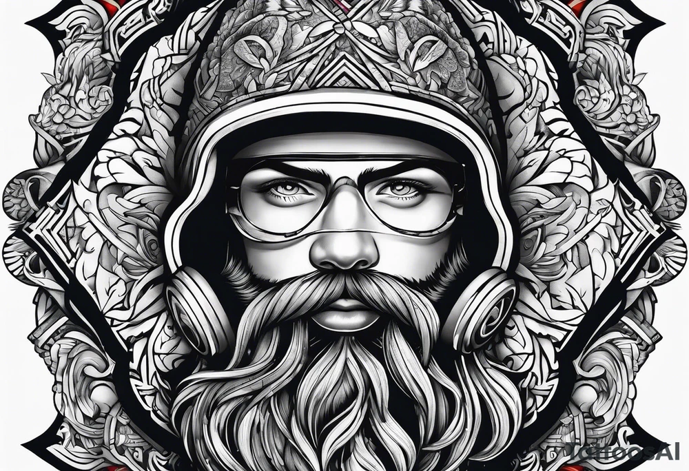 snowboarding in traditional american tattoo style tattoo idea