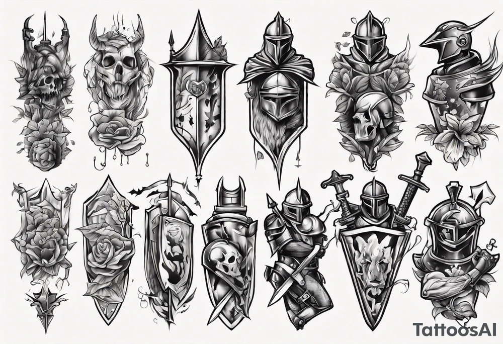 Old school tattoos knight tattoo idea