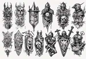 Old school tattoos knight tattoo idea