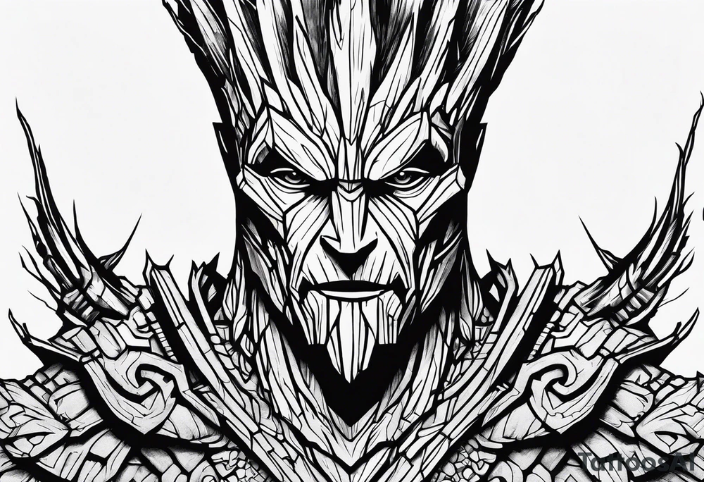 Groot ancient warrior tattoo idea