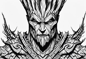 Groot ancient warrior tattoo idea