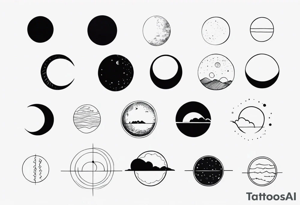 Moon phases tattoo idea