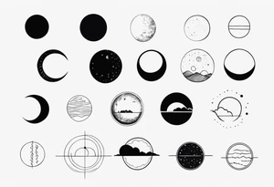Moon phases tattoo idea