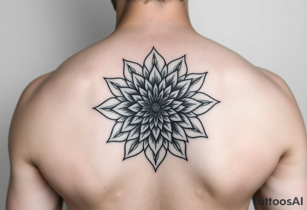Dahlia mandala tattoo idea