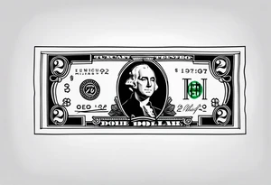 2 dollar bill tattoo idea