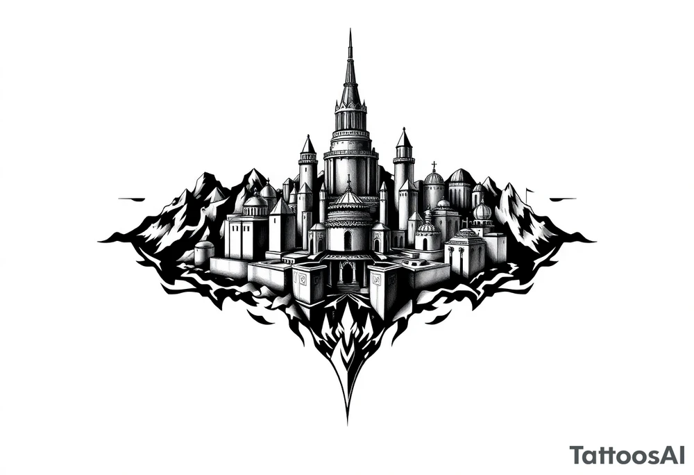 city of 
Atlantis tattoo idea