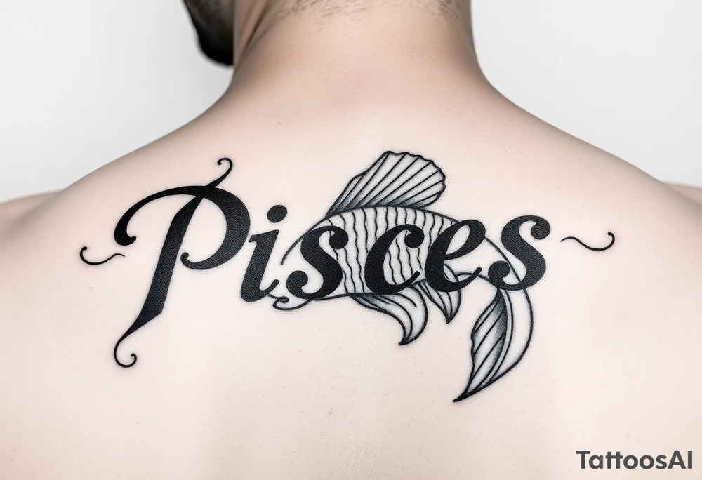 From the word “Pisces” around the word female characteristics of the zodiac unique and girl looking tattoo idea