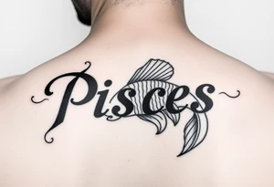 From the word “Pisces” around the word female characteristics of the zodiac unique and girl looking tattoo idea