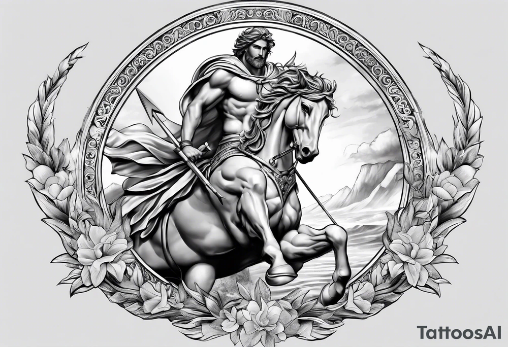 achilles the greek god tattoo idea